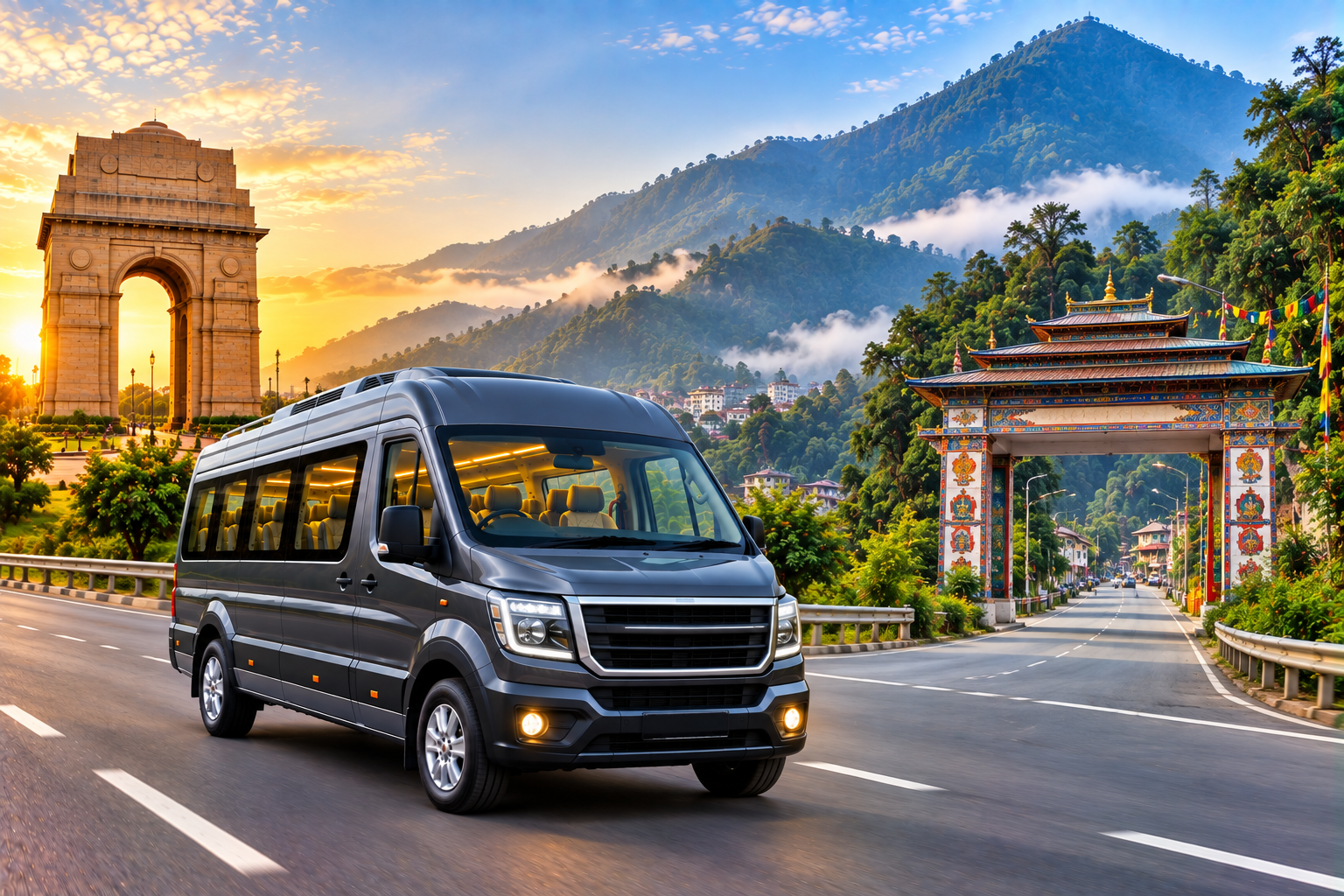 Force Urbania Delhi to Jaigaon Border - Comfortable Bhutan Border Road Trip
